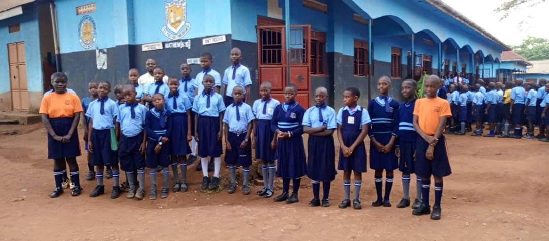 Some of the pupils' representatives posing for a photo