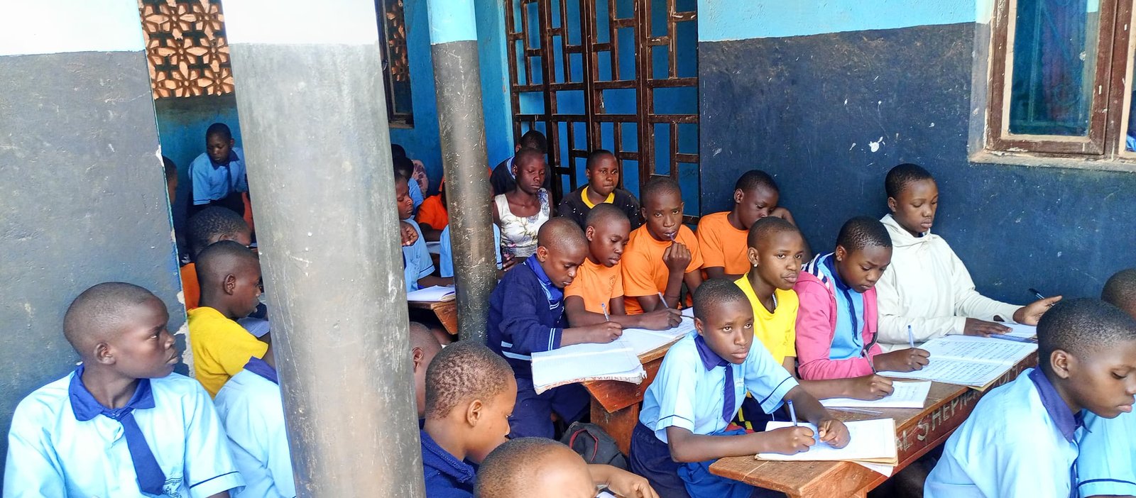 Learners studying